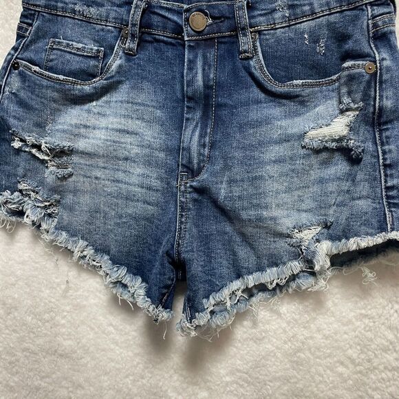 Blank NYC The Lenox Cut Off Denim Jeans Shorts Distressed High Rise Size 27 - Picture 4 of 11